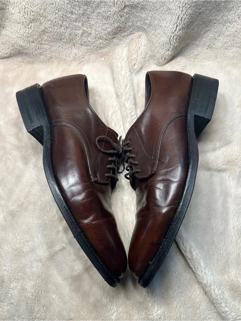 Frye men's brown leather oxford dress shoes Size 11 D